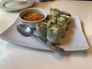 Spring rolls at Golden Era Vegan Restaurant in San Francisco