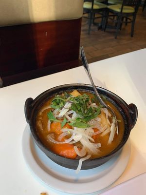 Clay pot at Golden Era Vegan Restaurant in San Francisco