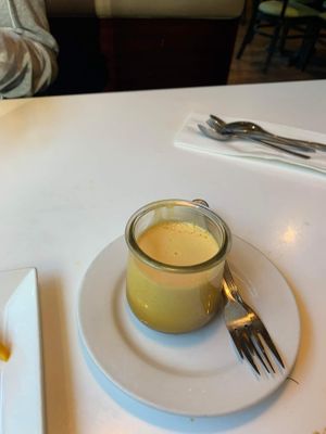 Flan at Golden Era Vegan Restaurant in San Francisco