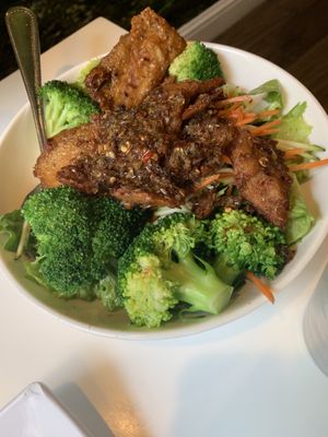 Lemongrass vegan duck  at Golden Era Vegan Restaurant in San Francisco