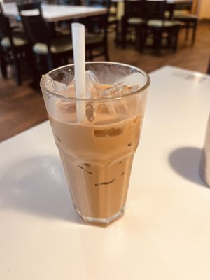 Iced Vietnamese Coffee. So flavorful  at Golden Era Vegan Restaurant in San Francisco