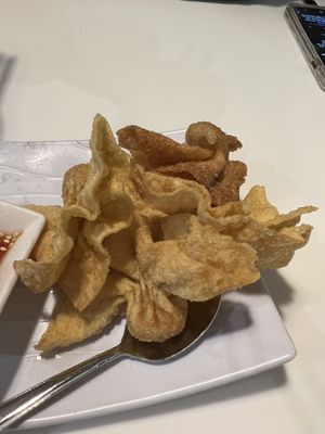 fried wontons   at Golden Era Vegan Restaurant in San Francisco