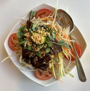 Papaya salad  at Golden Era Vegan Restaurant in San Francisco