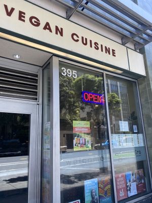 Main Entrance w/Signage  at Golden Era Vegan Restaurant in San Francisco