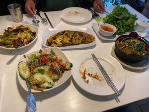 Assortment of vegan goodness at Golden Era Vegan Restaurant in San Francisco