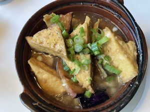 Mama’s claypot  at Golden Era Vegan Restaurant in San Francisco