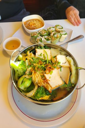 The soup was nice at Golden Era Vegan Restaurant in San Francisco