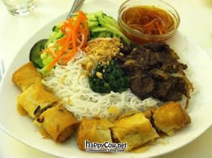 Garden vermicelli--like a Vietnamese vermicelli bowl but served more like a salad. The 'beef' was fantastic! at Golden Era Vegan Restaurant in San Francisco