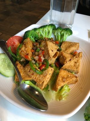 Jalapeño tofu at Golden Era Vegan Restaurant in San Francisco