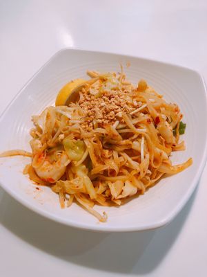 Pad thai at Golden Era Vegan Restaurant in San Francisco