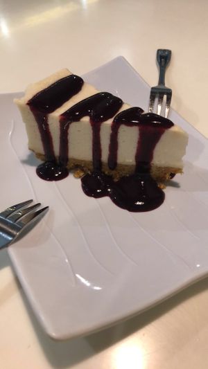 Possibly the best cheesecake I’ve had (non vegan included). light and fluffy!  at Golden Era Vegan Restaurant in San Francisco
