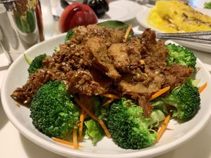 Lemongrass special. Oh so good!!! at Golden Era Vegan Restaurant in San Francisco