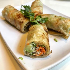 Mushu rolls at Golden Era Vegan Restaurant in San Francisco