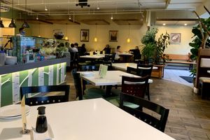 Interior at Golden Era Vegan Restaurant in San Francisco