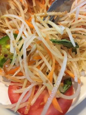 Papaya salad at Golden Era Vegan Restaurant in San Francisco