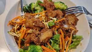 Lemongrass Chicken at Golden Era Vegan Restaurant in San Francisco