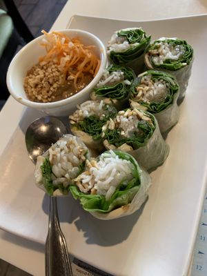 Fresh spring rolls at Golden Era Vegan Restaurant in San Francisco