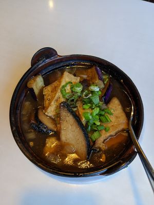 Mama's claypot at Golden Era Vegan Restaurant in San Francisco