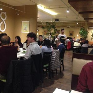 modern restaurant interior - new location from Nov 2014 at Golden Era Vegan Restaurant in San Francisco