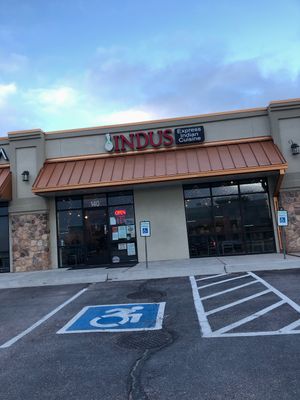 outside of the restaurant  at Indus Modern Kitchen in Colorado Springs
