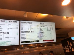 menu at Indus Modern Kitchen in Colorado Springs