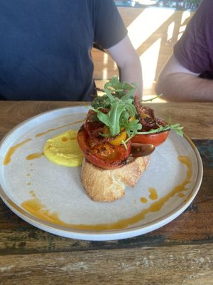 Tomatoes on Toast  at blk.mlk in Mildura