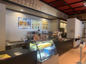 The cafe area at Suimui in Naha