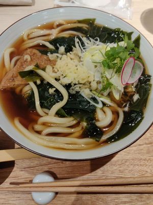 Vegan udon at Taiko Udon in Hiroshima
