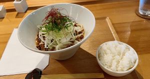Dandan noodles🌶  at Taiko Udon in Hiroshima