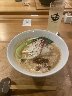 Soy milk ramen   at Taiko Udon in Hiroshima