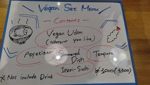 Vegan Set Menu (huge amount of food!) at Taiko Udon in Hiroshima