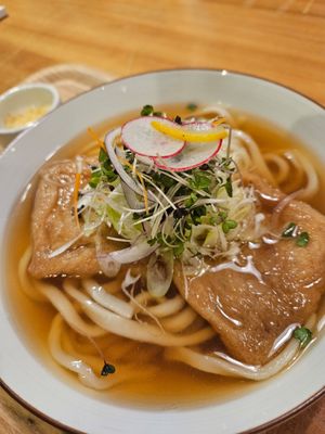Tofu udon at Taiko Udon in Hiroshima