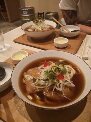 Kitsune Udon 😍😍😍 at Taiko Udon in Hiroshima