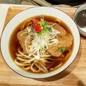 Vegan kitsune udon at Taiko Udon in Hiroshima