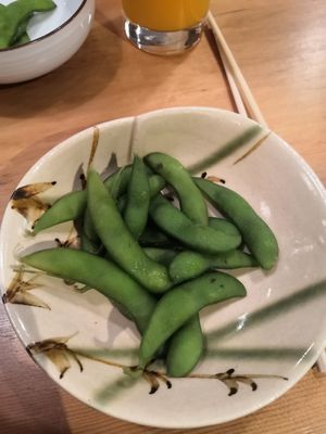 Edamame at Taiko Udon in Hiroshima