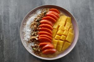 Smoothie bowl for breakfast at Nourish in Chiang Mai