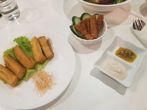 Fried tofu and tempeh at NamuL in Kuala Lumpur