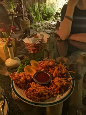 Pakora is really nice  at Basuri Veg in Kathmandu