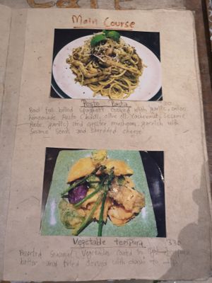 Few positions from menu at Basuri Veg in Kathmandu