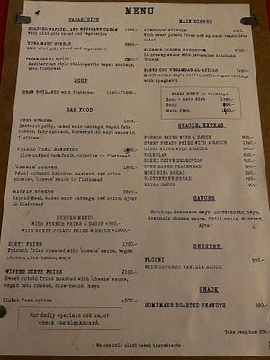 Menù 🧾 at Szabad Bisztro in Budapest