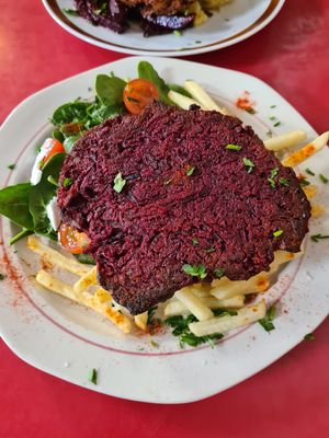 Galette de betteraves at Szabad Bisztro in Budapest
