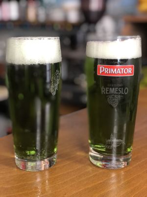 Green beer! ❤️  at Szabad Bisztro in Budapest