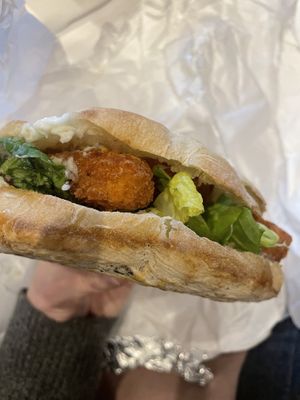 Not chicken burger   at Szabad Bisztro in Budapest