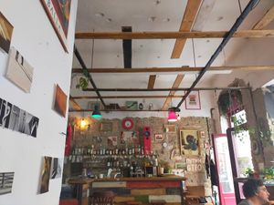 Bar/restaurant interior at Szabad Bisztro in Budapest