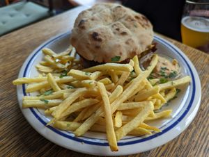Zucchini Burger at Szabad Bisztro in Budapest