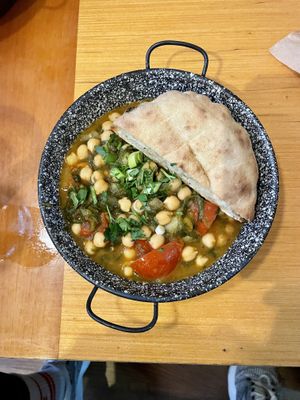 Chickpea ragout   at Szabad Bisztro in Budapest