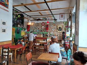 Interior at Szabad Bisztro in Budapest