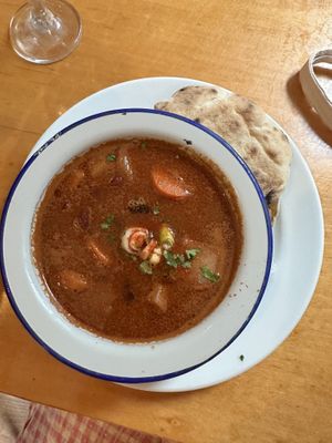 Bean soup - tasty!  at Szabad Bisztro in Budapest