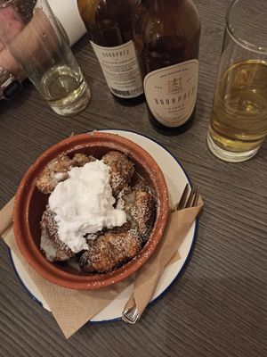 Hungarian "golden dumplings" #Veganuary at Szabad Bisztro in Budapest