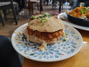 Pulled porc (jackfruit) at Szabad Bisztro in Budapest